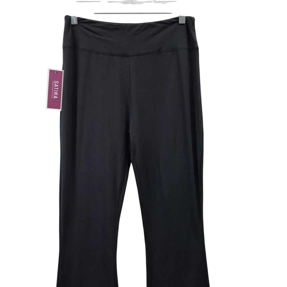 Satina Pants Womens Large Activewear Flare Gray Yoga